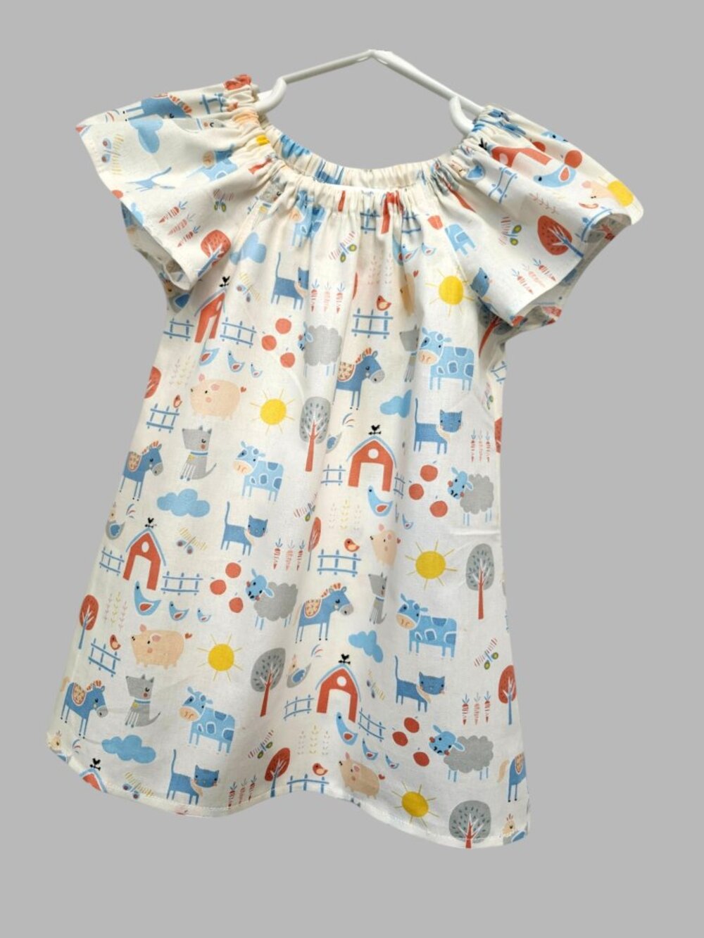 Farm Girl Dress Girl Dress Animal Peasant Dress Peasant Girls Farm Dress